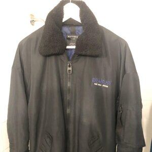 LIMITED EDITION EDGY BLACK WOLF BOMBER JACKET BEWARE OF THE MOON SIZE M